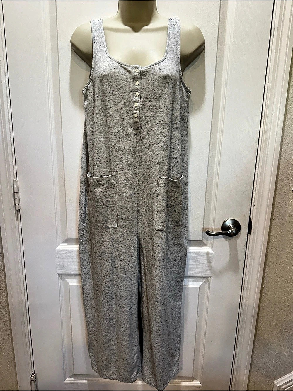 Soma Women's Wide Leg Jumpsuit Gray Size Medium Super Comfortable